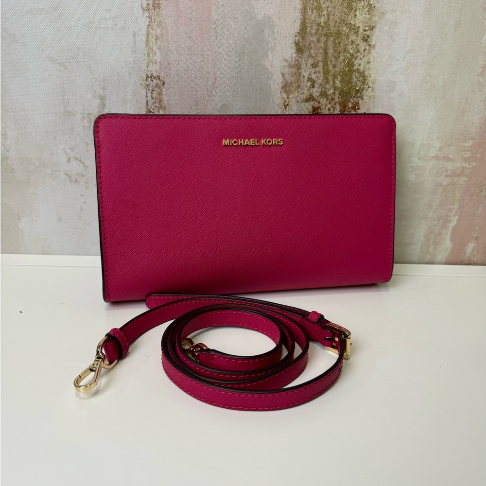 Michael Kors Shiela Ultra Pink Crossbody convertible bag